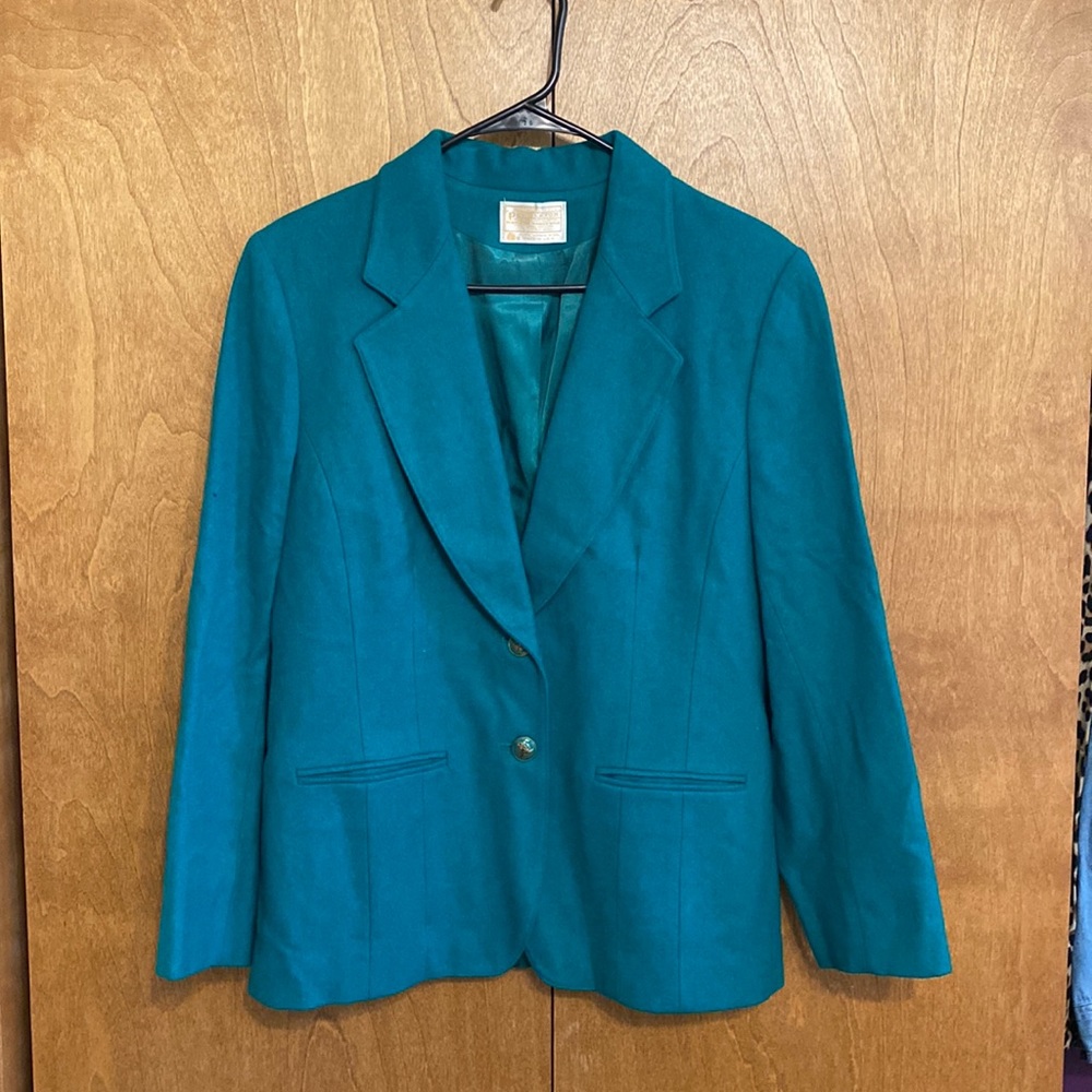 Pendleton green wool blazer size 6